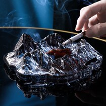 Net red collection Ashtray High-end Ashtray Creative Tide Living Room Fashion Office Snowy Mountain Iceberg Light Extravagant and Smoke Cylinder
