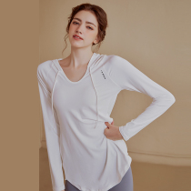 Yoga suit women loose sports tops women in large code fitness suit with hat fitness suit long sleeve suit