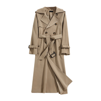 chic windcoat jacket woman 2022 new small sub-design sensation with long early spring and autumn coat anti-season clear cabin