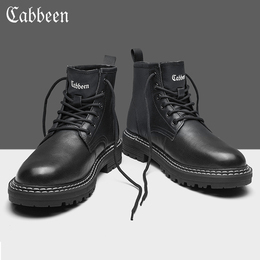 Carbin Martin Boots Men's Leather English Wind Low Gong Boats Autumn Joker Men's Cowhide Boats