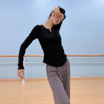 Dance clothing body training clothing womens slim slim long-sleeved modern dance tops classical folk dance practice clothing