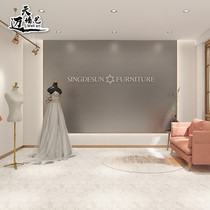 3D industrial wind imitation stainless steel company front desk wall board shop signboard bamboo fiber integrated wallboard silver gray