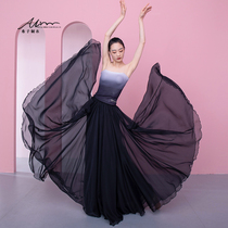 Xi Zis classical dance clothes elegant long 1400 degrees super big swing dress modern dance performance practice gauze dress summer