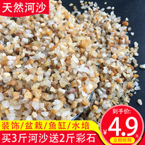 River sand coarse sand crystal sand golden sand fish tank aquarium bottom sand fleshy pavement white stone color stone