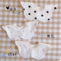 Baby bib pure cotton baby saliva towel waterproof spit milk 360 degree rotatable bib newborn bib spring and summer