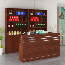 Hotel bar with corner cash register floor wine cabinet combination front desk reception desk restaurant hotel wine rack exhibition stand