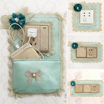 Cloth Arts Lace Creative Switch Socket Decorative border wall stickup protective sleeve minimalist modern rent-free mobile phone