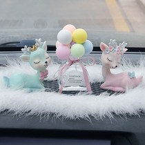 A deer safe car ornaments 2021 net red car high-end atmosphere lady car fashion decoration love