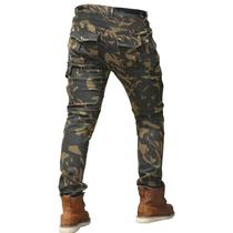 VOLERO2020 spring and summer new camouflage riding protective jeans stretch racing military fan trousers men