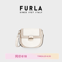 FURLA VELA CLUB2 NEW PINT LADY SMALL NUMBER SADDLE BAG SLOPED SATCHEL