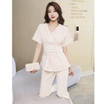 High-end beauty salon beauty beauty dress female loose quality health footbath technician long sleeve suit customization