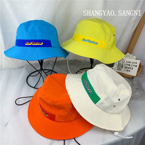 Childrens sun hat summer light thin men and women baby fisherman hat beach sun sun hat Korean quick-drying hat tide tide