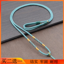 Sturdy firm hand woven pendant pendant with emerald jade pegging pendant red rope necklace with male and female pendants rope