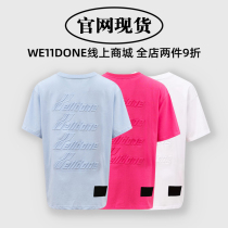 (Official website spot) WE11DONE summer back three-dimensional relief barrage loose casual short-sleeved t-shirt men and women