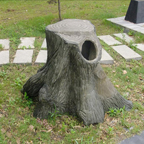Outdoor cement imitation wood trash can reinforced concrete imitation wooden pile fruit box scenic spot GRC stump trash bin