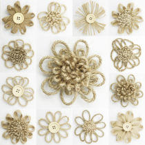 Hemp rope handmade flower works finished diy production kindergarten 61 ring creative decorative glutinous rice paper material small flower