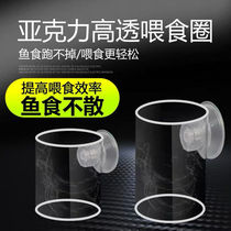 Acrylic fish feeder feeding ring large fish tank turtle aquarium buoyancy feeding fish feed floating anti-floating
