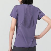 Large-yard sports short sleeve loose t-shirt dried running training fitness yoga suit breathable thin coat summer