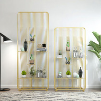 Iron Art Office Partition Shelf Guest Hall Furniture Xuanguan Creative Floor Style Screen Restaurant Isolation Bookshelves