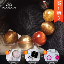 Wasabi natural color hair crystal bracelet couple mens atmospheric wealth Fu Lu Shou hand string color crystal women jewelry