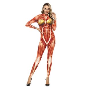 人体筋肉衣類女性のジャンプスーツ経絡内臓スケルトン全身服経絡タイツジャンプスーツ