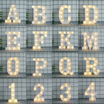 English alphabet modeling lamp love LED luminous digital lamp trunk decoration confession birthday props KTV layout