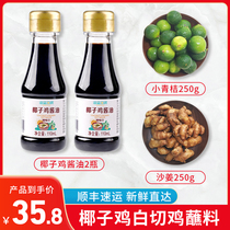 Coconut chicken soy sauce dipping full set of sand ginger kumquat 500g Hainan Wenchang chicken white cut chicken ingredients Shunfeng Air transport