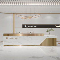 Company paint front desk reception desk modern beauty salon simple service bar table training institution consultation desk customization