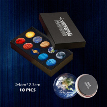 Creative eight planets refrigerator stickers happy planet three-dimensional solar system astronomy hobby Teaching Aids model moon phase