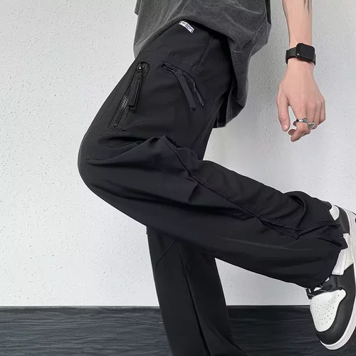 Tide, летние штаны, повседневные брюки, в американском стиле, свободный прямой крой