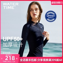 WaterTime wetsuit womens sunscreen snorkeling suit Jellyfish suit split long sleeve swimsuit Surf thickened warm