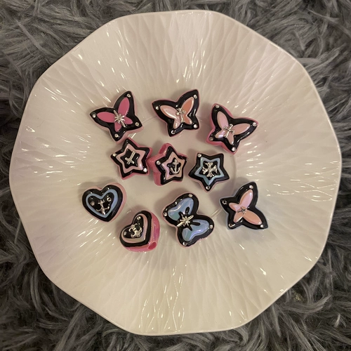 Kleinlake Hand -Painted Beaws Черный порошок горячая девушка сладкая звезда