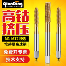 Extrusion tap titanium M2M2 5M3 5M4 M5M6M8M10M12 14 16M1 2 1 4 M1 6 1 8