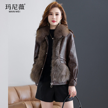 Fur coat women 2021 new winter short young real leather hair one real fox fur small man