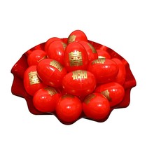 Wedding supplies wedding wedding happy words plastic red eggshell wedding Baby Full Moon wedding candy box return Egg Bag
