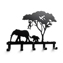 Jungle Animal Series Creative Hook Elephant Pastoral Style Iron Clothes Hanging Original Design