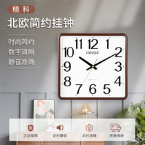 Quartz clock silent bedroom wall clock Living room Nordic simple clock wall hanging household clock atmospheric free hole hanging watch