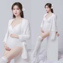 21 photo studio pregnant womens photo clothing New Photo photography art photo White fresh suit slim slim suit slim suit