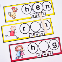 English phonics natural spelling teacher teaching aids CVC word spelling fun game card board game training