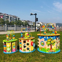 Children around the beads treasure box baby building blocks beaded early education 1-2-3 years old boys and girls one year old baby toys