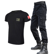 Summer physical training suit suit Male special forces short-sleeved T-shirt Military fan training suit Student military training suit Military uniform female