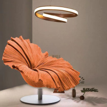 Nordic designer Anomalous Single Sofa Chair Simple Living Room Balcony Swivel Chair GRP Flowers Petal Chair