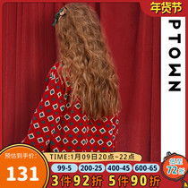 Girls Sweater Red New Years New Year 2022 New Childrens Coat Childrens Wear Winter Dress Knitwear