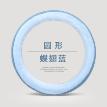 Winter car steering wheel cover winter plush women light luxury warm thickened Korean cute Net red ins handle D type