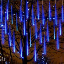 Solar Double-sided Meteor Shower Light Outdoor Waterproof Hanging Tree Lighting Tube Streaming Star Lights Led Farmhouse Music Festival Lights