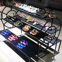 Clothing store display rack Nakajima display rack Womens shelves Wrought iron water table high and low display table Bag rack Shoe rack