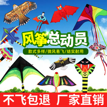 New Weifang kite Eagle plane sand Yan Phoenix bat adult large high-grade children kite reel
