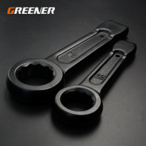 Danyu percussion plum wrench heavy industrial grade straight handle single head open carbon steel wrench maintenance tool