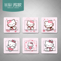 Special switch sticker socket sticker cute KT creative cartoon switch decorative sticker switch set