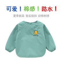Childrens gown long sleeve waterproof apron baby eating bib men and women Spring Autumn anti-dirty anti-dressing Baby Kindergarten